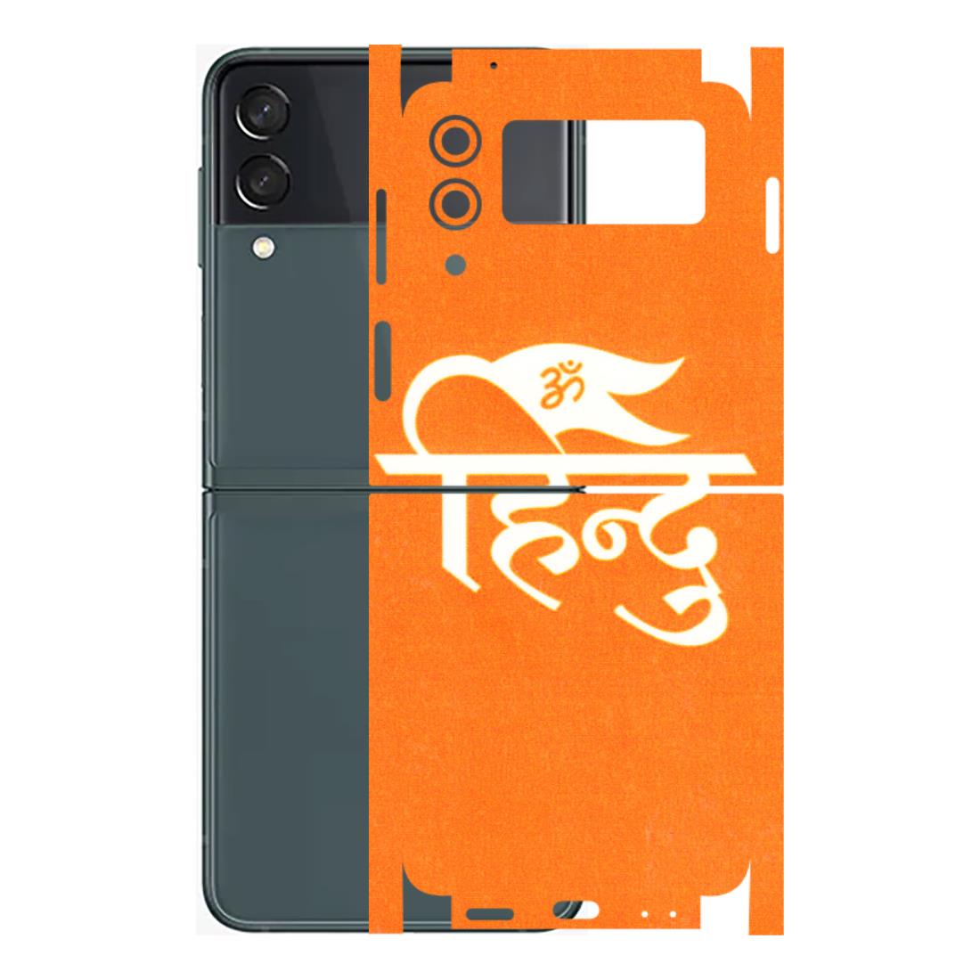 Samsung M/F/Note/Flip and C Phone Skins (All Models) - Hindu Kesari - 3D Embossed Finish (L-154) Samsung Galaxy Z Flip 3 (5G)