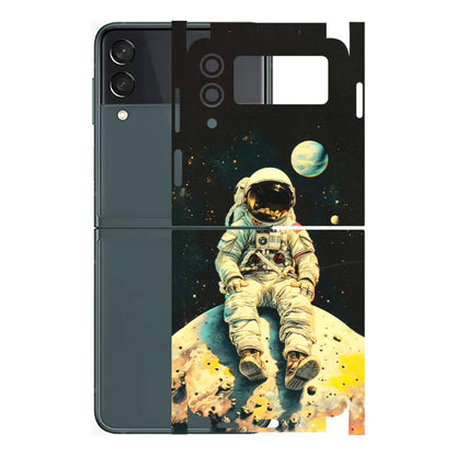 Samsung M/F/Note/Flip and C Phone Skins (All Models) - Astronaut in Space - 3D Embossed Finish (L-16) Samsung Galaxy Z Flip 3 (5G)