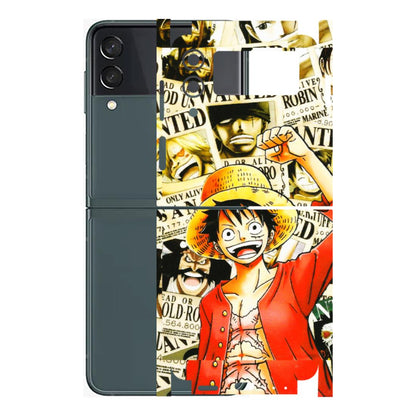 Samsung M/F/Note/Flip and C Phone Skins (All Models) - Luffy Anime - 3D Embossed Finish (L-177) Samsung Galaxy Z Flip 3 (5G)