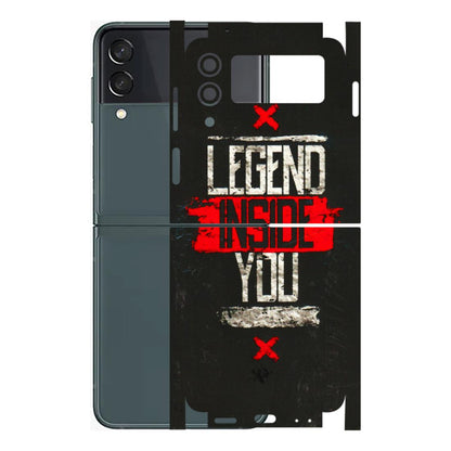 Samsung M/F/Note/Flip and C Phone Skins (All Models) - Legend Inside You - 3D Embossed Finish (L-186) Samsung Galaxy Z Flip 3 (5G)