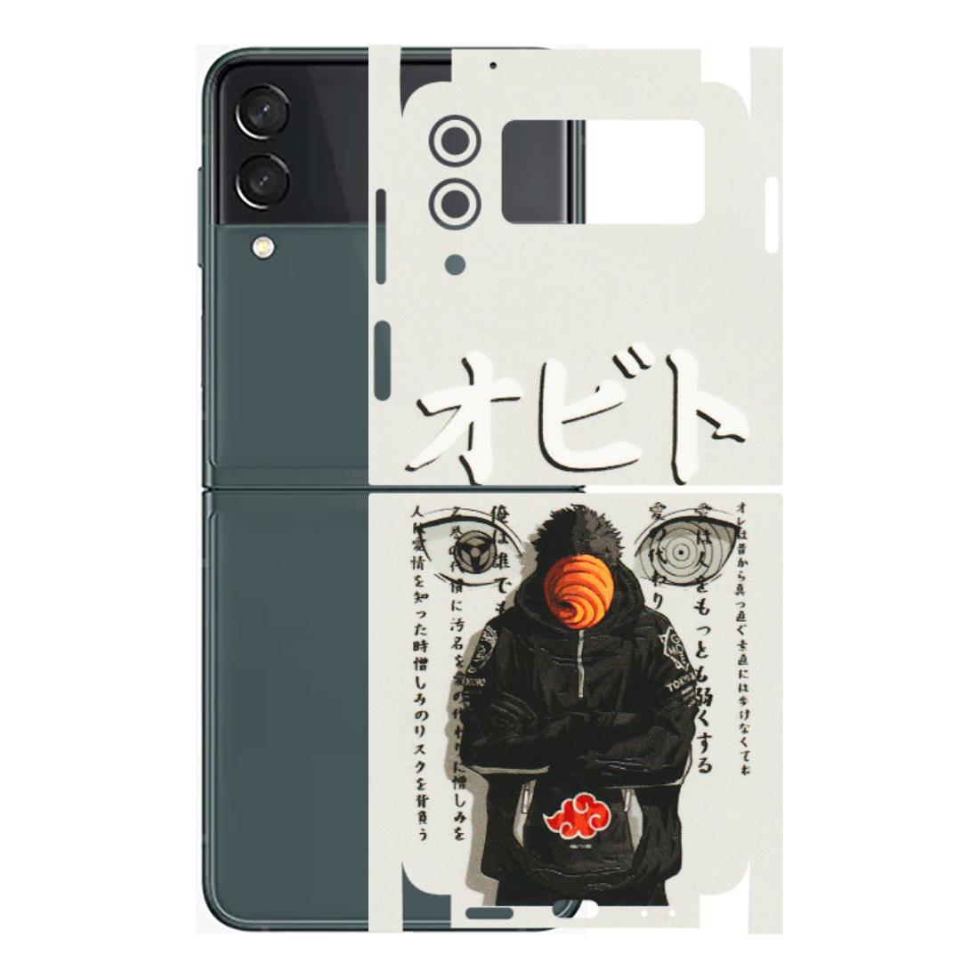 Samsung M/F/Note/Flip and C Phone Skins (All Models) - Obito Anime Eye - 3D Embossed Finish (L-19) Samsung Galaxy Z Flip 3 (5G)