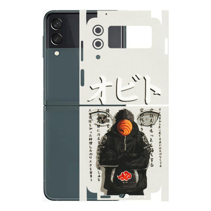 Samsung M/F/Note/Flip and C Phone Skins (All Models) - Obito Anime Eye - 3D Embossed Finish (L-19) Samsung Galaxy Z Flip 3 (5G)