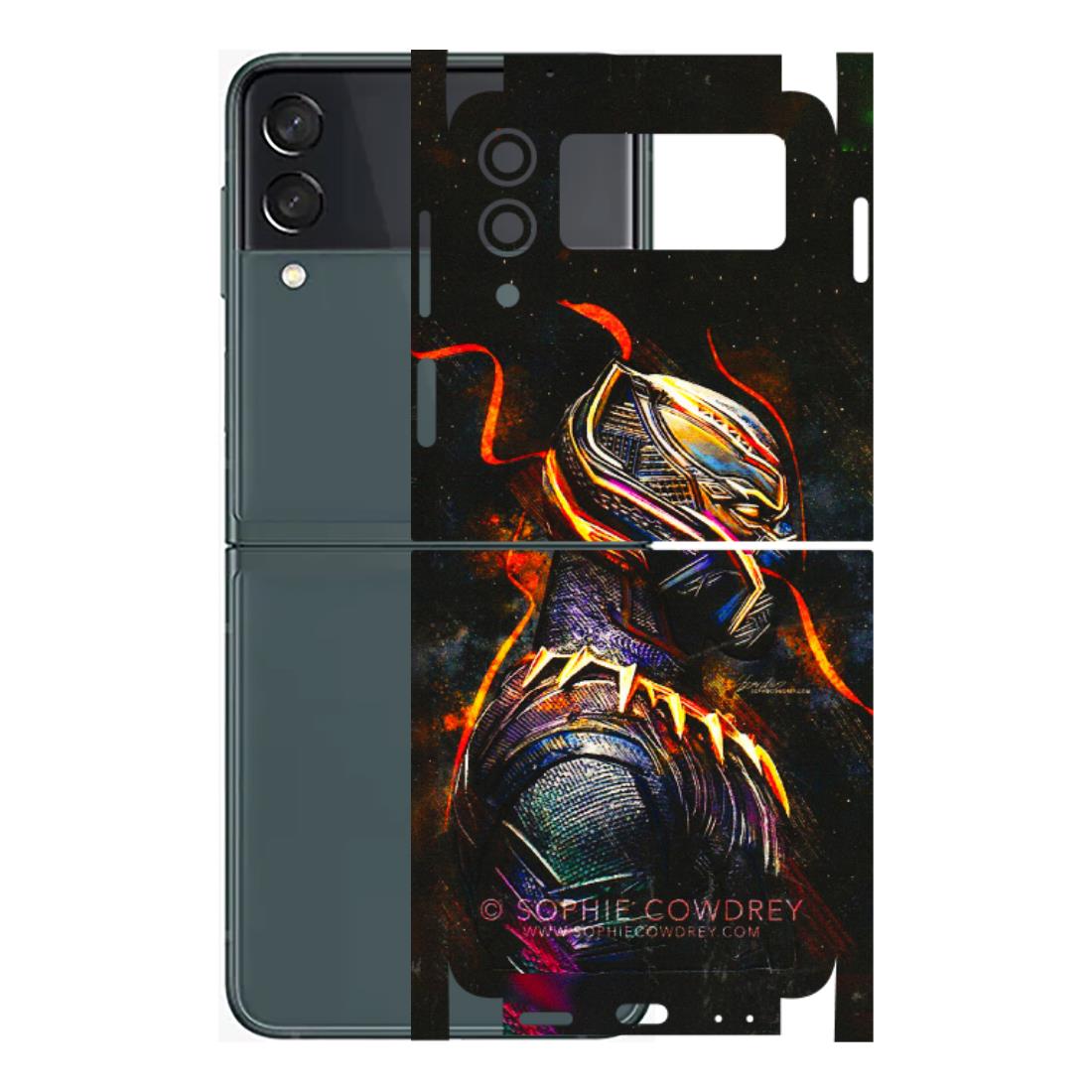 Samsung M/F/Note/Flip and C Phone Skins (All Models) - Black Panther - 3D Embossed Finish (L-190) Samsung Galaxy Z Flip 3 (5G)