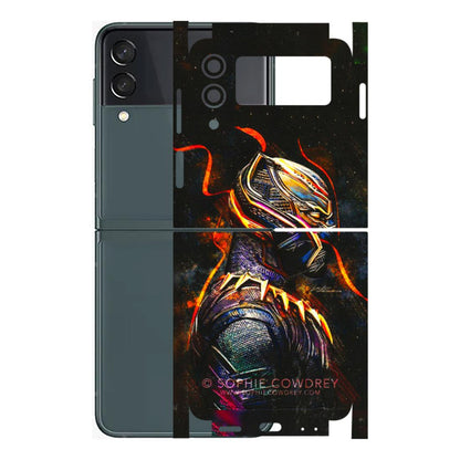 Samsung M/F/Note/Flip and C Phone Skins (All Models) - Black Panther - 3D Embossed Finish (L-190) Samsung Galaxy Z Flip 3 (5G)