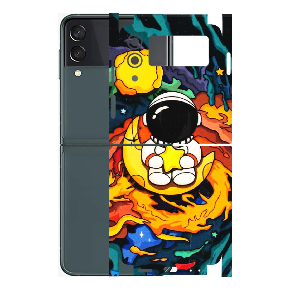 Samsung M/F/Note/Flip and C Phone Skins (All Models) - Baby Astronaut - 3D Embossed Finish (L-197) Samsung Galaxy Z Flip 3 (5G)