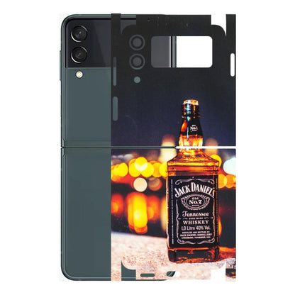 Samsung M/F/Note/Flip and C Phone Skins (All Models) - JD Whiskey Bottle - 3D Embossed Finish (L-20) Samsung Galaxy Z Flip 3 (5G)