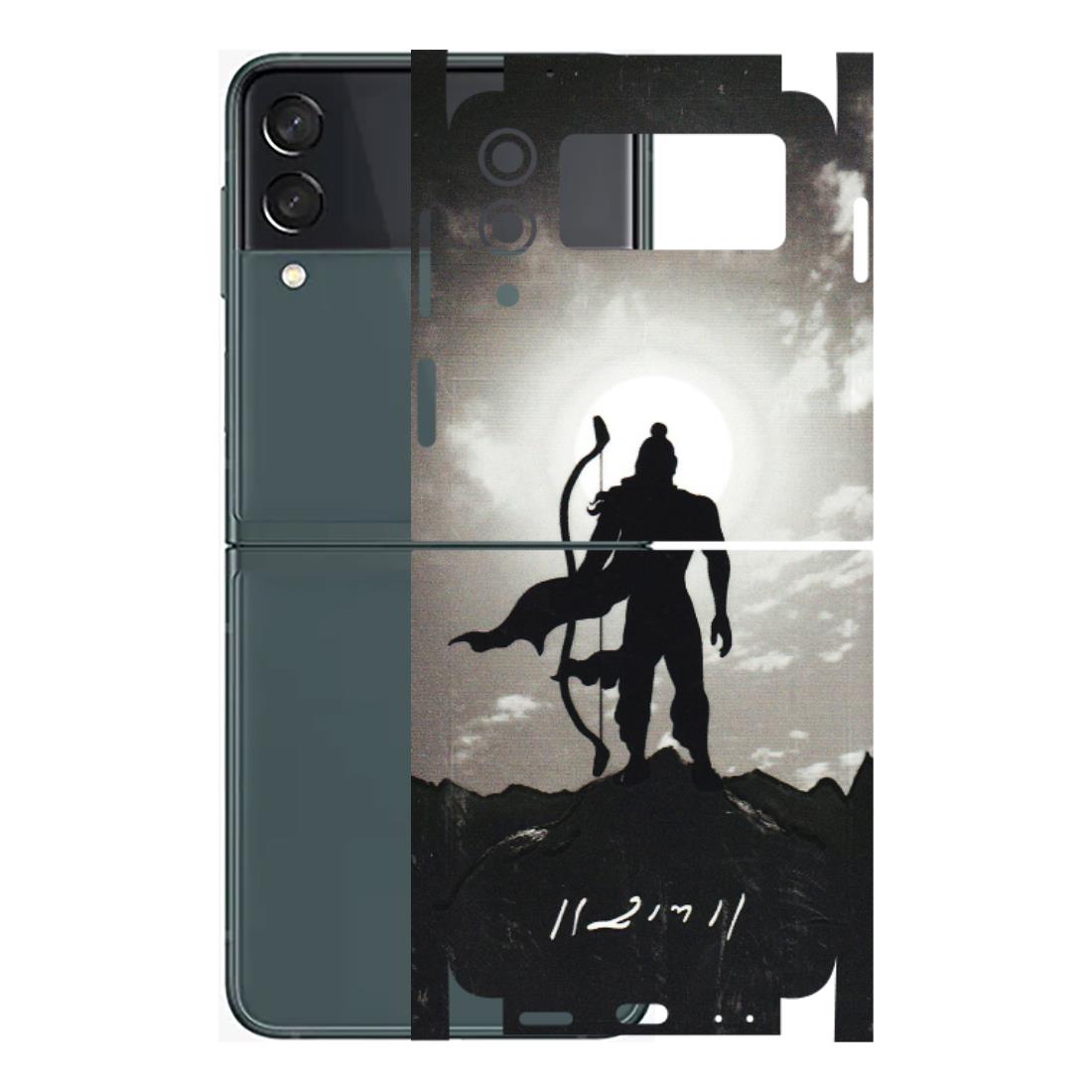 Samsung M/F/Note/Flip and C Phone Skins (All Models) - Jai Siya Ram - 3D Embossed Finish (L-200) Samsung Galaxy Z Flip 3 (5G)