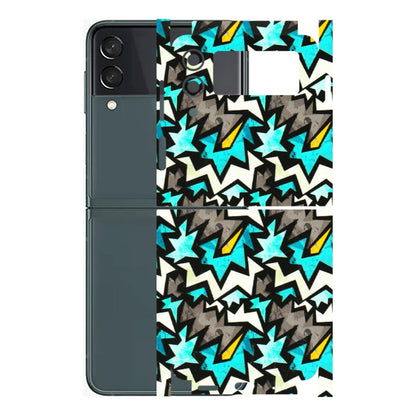 Samsung M/F/Note/Flip and C Phone Skins (All Models) - Funky Zig Zag - 3D Embossed Finish (L-223) Samsung Galaxy Z Flip 3 (5G)