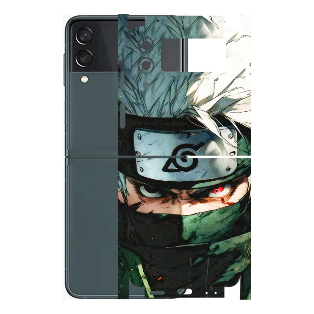 Samsung M/F/Note/Flip and C Phone Skins (All Models) - Kakashi Red Eye Focus - 3D Embossed Finish (L-227) Samsung Galaxy Z Flip 3 (5G)