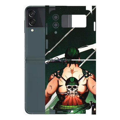 Samsung M/F/Note/Flip and C Phone Skins (All Models) - Zoro Anime - 3D Embossed Finish (L-23) Samsung Galaxy Z Flip 3 (5G)