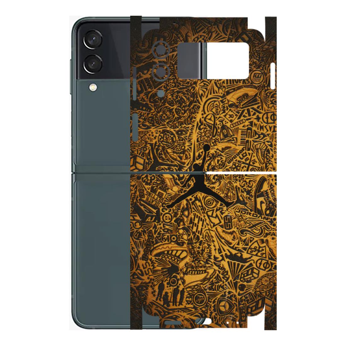 Samsung M/F/Note/Flip and C Phone Skins (All Models) - Premium Gold Basketball Player - 3D Embossed Finish (L-236) Samsung Galaxy Z Flip 3 (5G)