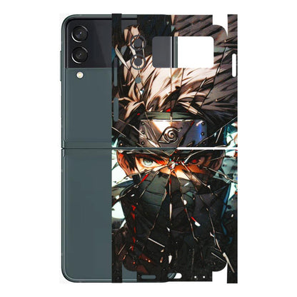 Samsung M/F/Note/Flip and C Phone Skins (All Models) - Kakashi Shattered Glass Effect - 3D Embossed Finish (L-237) Samsung Galaxy Z Flip 3 (5G)