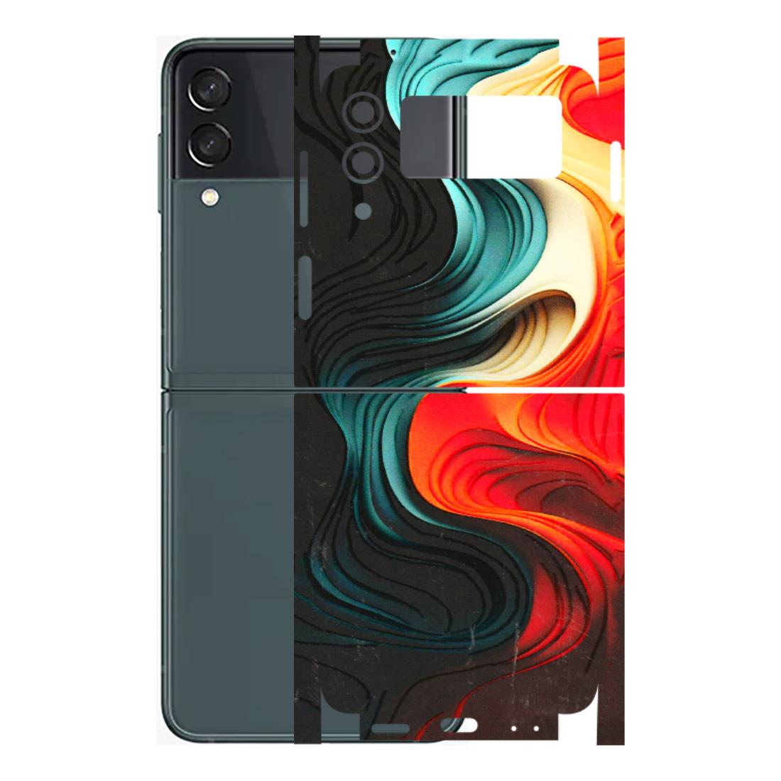 Samsung M/F/Note/Flip and C Phone Skins (All Models) - The Silky Swirl - 3D Embossed Finish (L-240) Samsung Galaxy Z Flip 3 (5G)