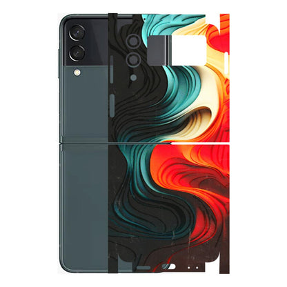 Samsung M/F/Note/Flip and C Phone Skins (All Models) - The Silky Swirl - 3D Embossed Finish (L-240) Samsung Galaxy Z Flip 3 (5G)
