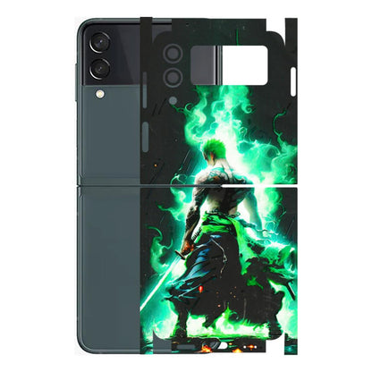 Samsung M/F/Note/Flip and C Phone Skins (All Models) - Zoro Sword - 3D Embossed Finish (L-241) Samsung Galaxy Z Flip 3 (5G)