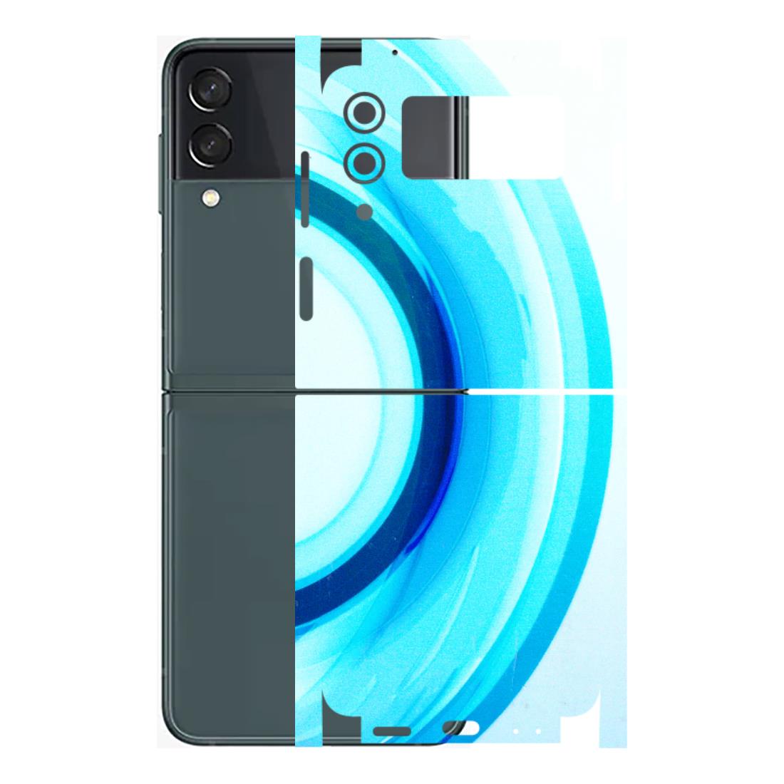 Samsung M/F/Note/Flip and C Phone Skins (All Models) - The Blue Curve - 3D Embossed Finish (L-244) Samsung Galaxy Z Flip 3 (5G)