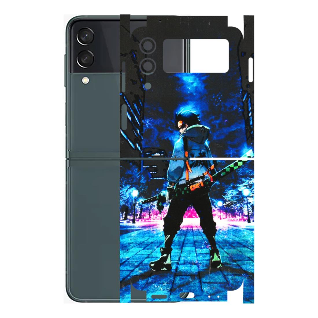 Samsung M/F/Note/Flip and C Phone Skins (All Models) - Demon Slayer Sword - 3D Embossed Finish (L-247) Samsung Galaxy Z Flip 3 (5G)