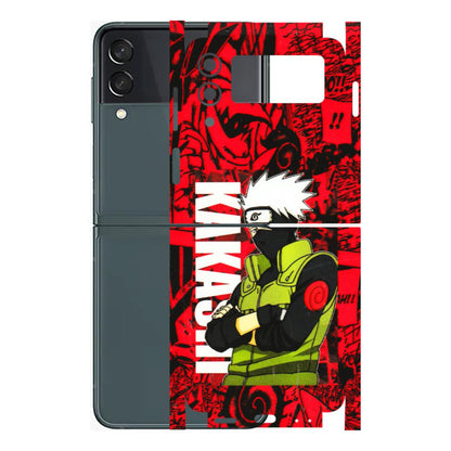Samsung M/F/Note/Flip and C Phone Skins (All Models) - Kakashi Red Anime - 3D Embossed Finish (L-251) Samsung Galaxy Z Flip 3 (5G)