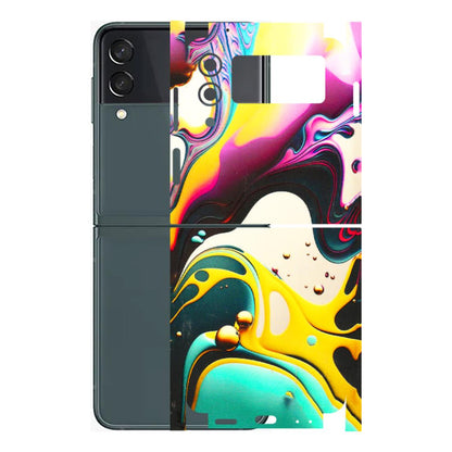 Samsung M/F/Note/Flip and C Phone Skins (All Models) - Multicolor Abstract pattern - 3D Embossed Finish (L-254) Samsung Galaxy Z Flip 3 (5G)
