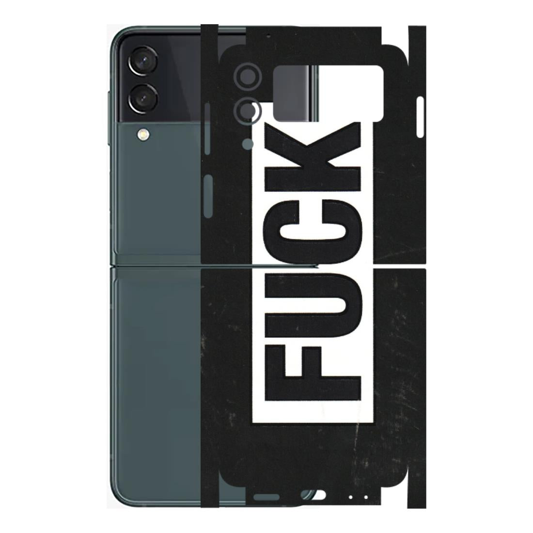 Samsung M/F/Note/Flip and C Phone Skins (All Models) - The F Word - 3D Embossed Finish (L-255) Samsung Galaxy Z Flip 3 (5G)