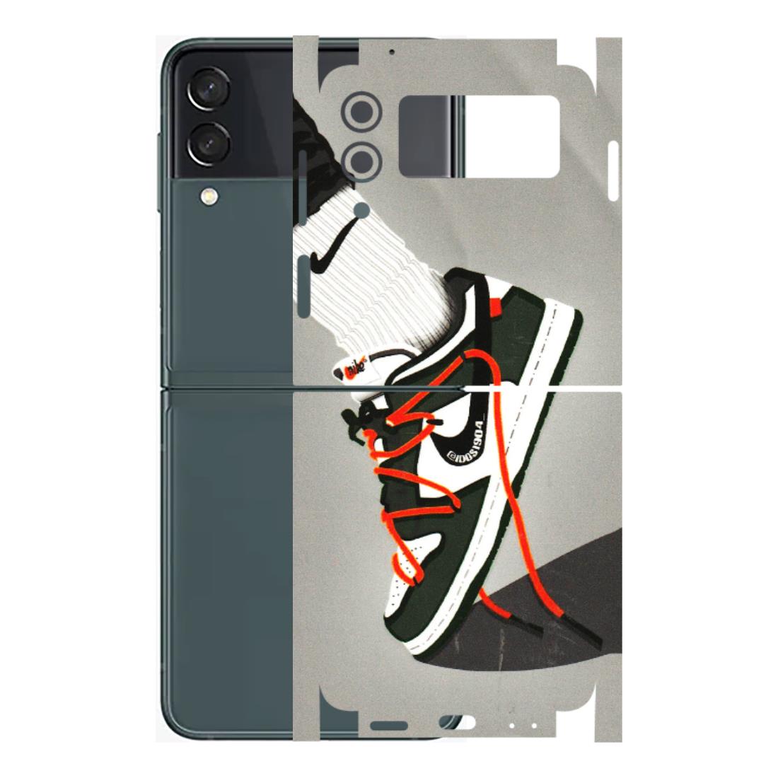 Samsung M/F/Note/Flip and C Phone Skins (All Models) - New Grey Sneaker - 3D Embossed Finish (L-261) Samsung Galaxy Z Flip 3 (5G)