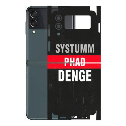 Samsung M/F/Note/Flip and C Phone Skins (All Models) - Systumm Phad Denge - 3D Embossed Finish (L-278) Samsung Galaxy Z Flip 3 (5G)