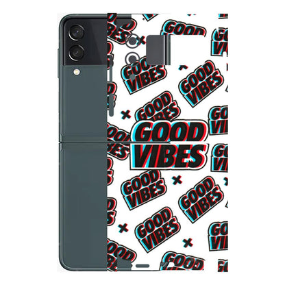 Samsung M/F/Note/Flip and C Phone Skins (All Models) - Good Vibes - 3D Embossed Finish (L-282) Samsung Galaxy Z Flip 3 (5G)
