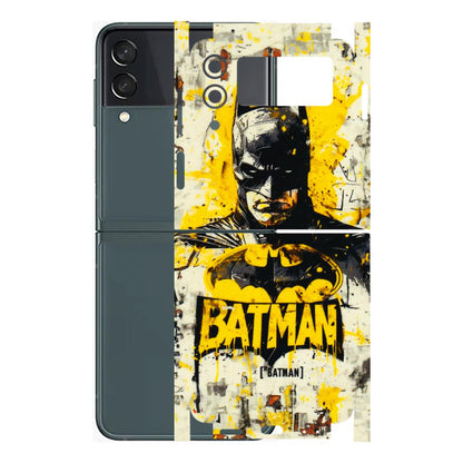 Samsung M/F/Note/Flip and C Phone Skins (All Models) - Batman Yellow BT - 3D Embossed Finish (L-304) Samsung Galaxy Z Flip 3 (5G)