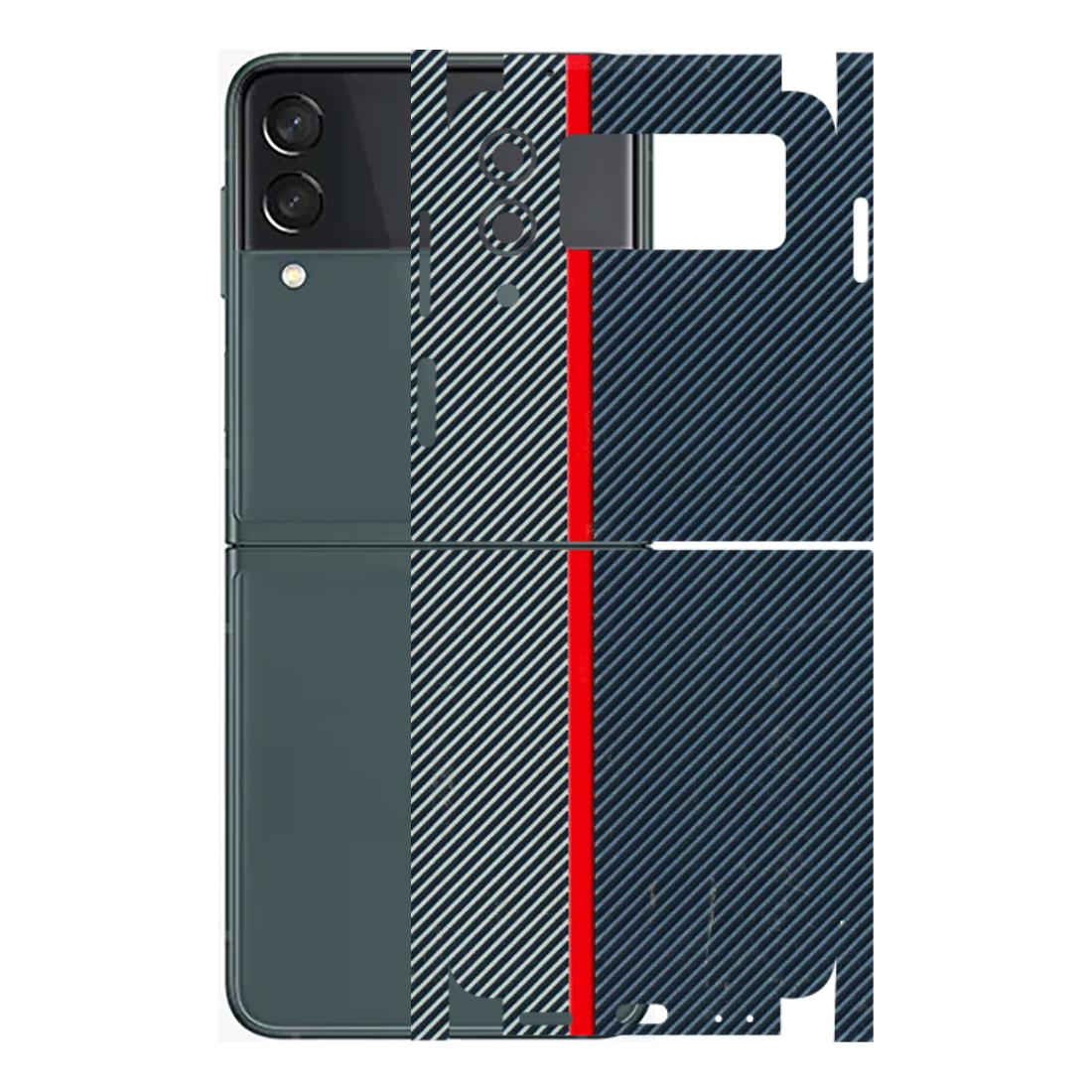 Samsung M/F/Note/Flip and C Phone Skins (All Models) - Blue Sober Lines - 3D Embossed Finish (L-305) Samsung Galaxy Z Flip 3 (5G)