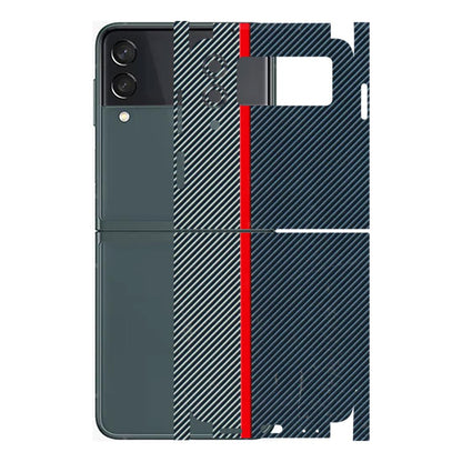 Samsung M/F/Note/Flip and C Phone Skins (All Models) - Blue Sober Lines - 3D Embossed Finish (L-305) Samsung Galaxy Z Flip 3 (5G)
