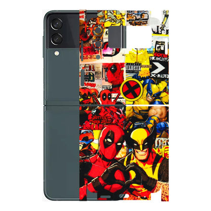 Samsung M/F/Note/Flip and C Phone Skins (All Models) - Spidy Wolverine - 3D Embossed Finish (L-310) Samsung Galaxy Z Flip 3 (5G)