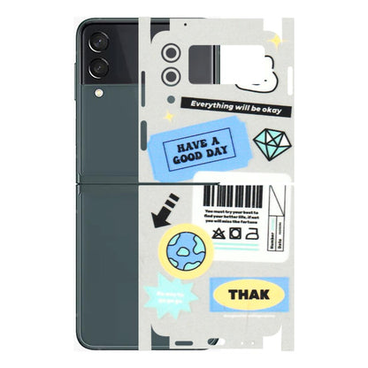 Samsung M/F/Note/Flip and C Phone Skins (All Models) - Will Be Okay Design - 3D Embossed Finish (L-316) Samsung Galaxy Z Flip 3 (5G)