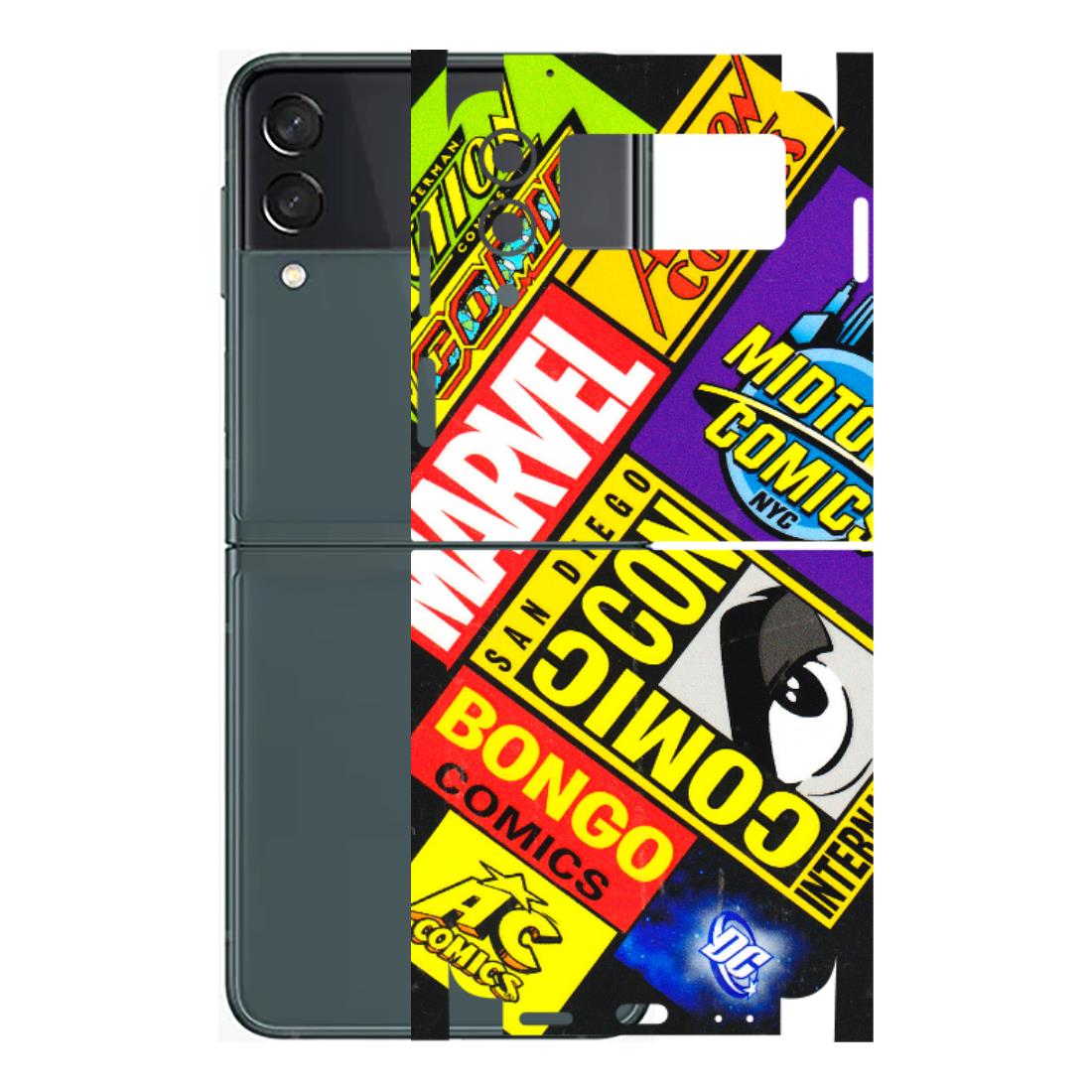 Samsung M/F/Note/Flip and C Phone Skins (All Models) - Bongo Comic Con - 3D Embossed Finish (L-325) Samsung Galaxy Z Flip 3 (5G)