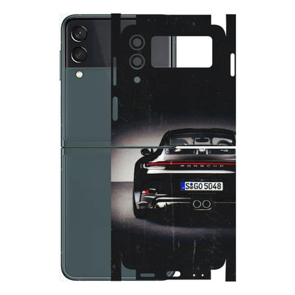 Samsung M/F/Note/Flip and C Phone Skins (All Models) - New Black Porsche GT3 - 3D Embossed Finish (L-327) Samsung Galaxy Z Flip 3 (5G)