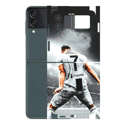 Samsung M/F/Note/Flip and C Phone Skins (All Models) - Ronaldo CR7 Crazy - 3D Embossed Finish (L-44) Samsung Galaxy Z Flip 3 (5G)