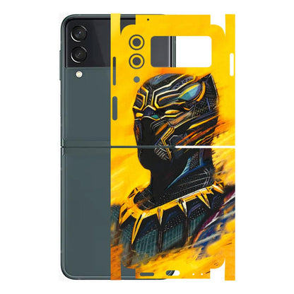 Samsung M/F/Note/Flip and C Phone Skins (All Models) - Yellow Panther - 3D Embossed Finish (L-54) Samsung Galaxy Z Flip 3 (5G)