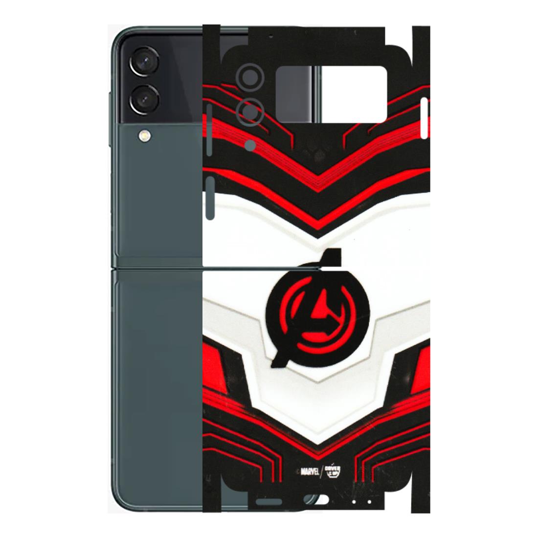 Samsung M/F/Note/Flip and C Phone Skins (All Models) - Avengers Logo - 3D Embossed Finish (L-55) Samsung Galaxy Z Flip 3 (5G)