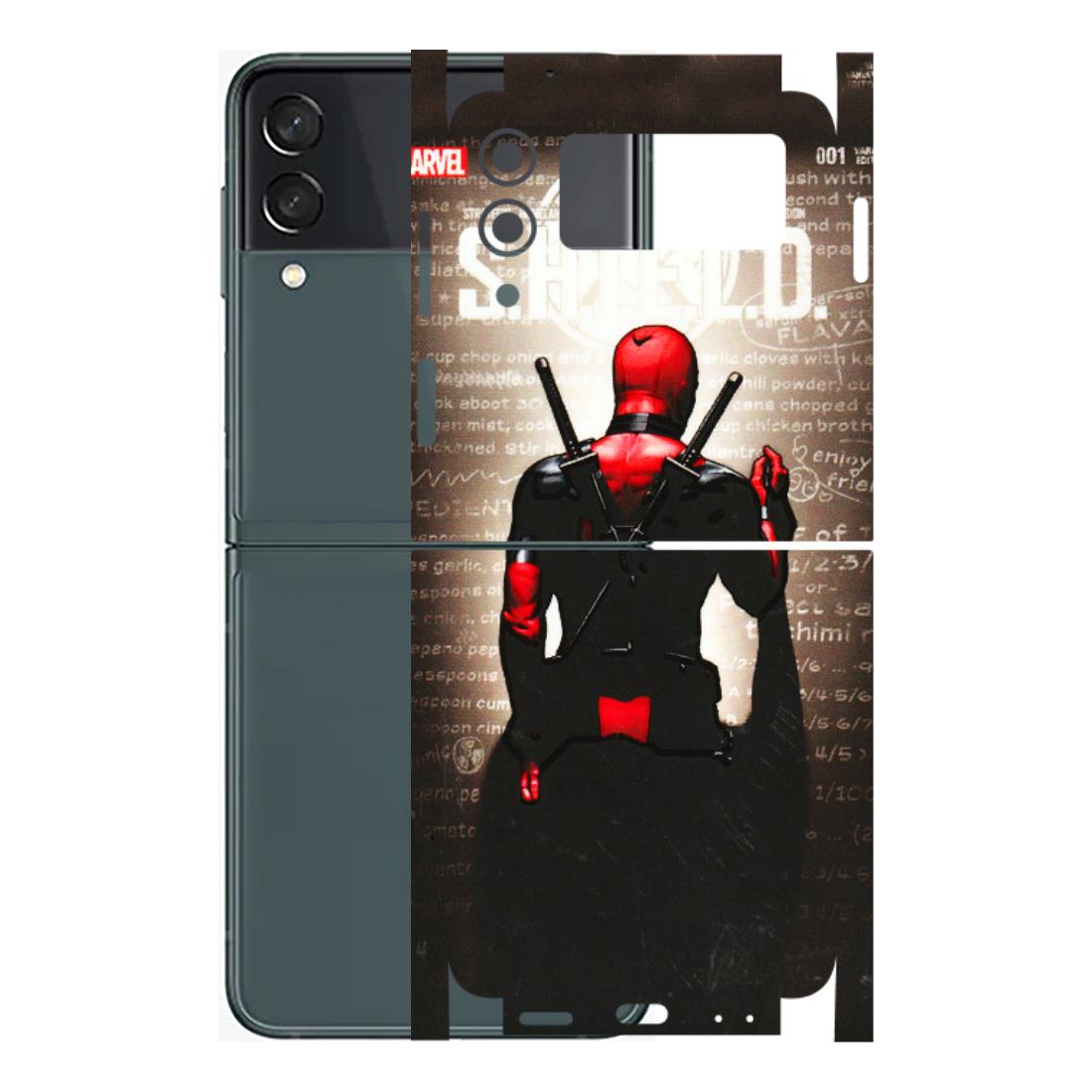 Samsung M/F/Note/Flip and C Phone Skins (All Models) - Deadpool - 3D Embossed Finish (L-56) Samsung Galaxy Z Flip 3 (5G)