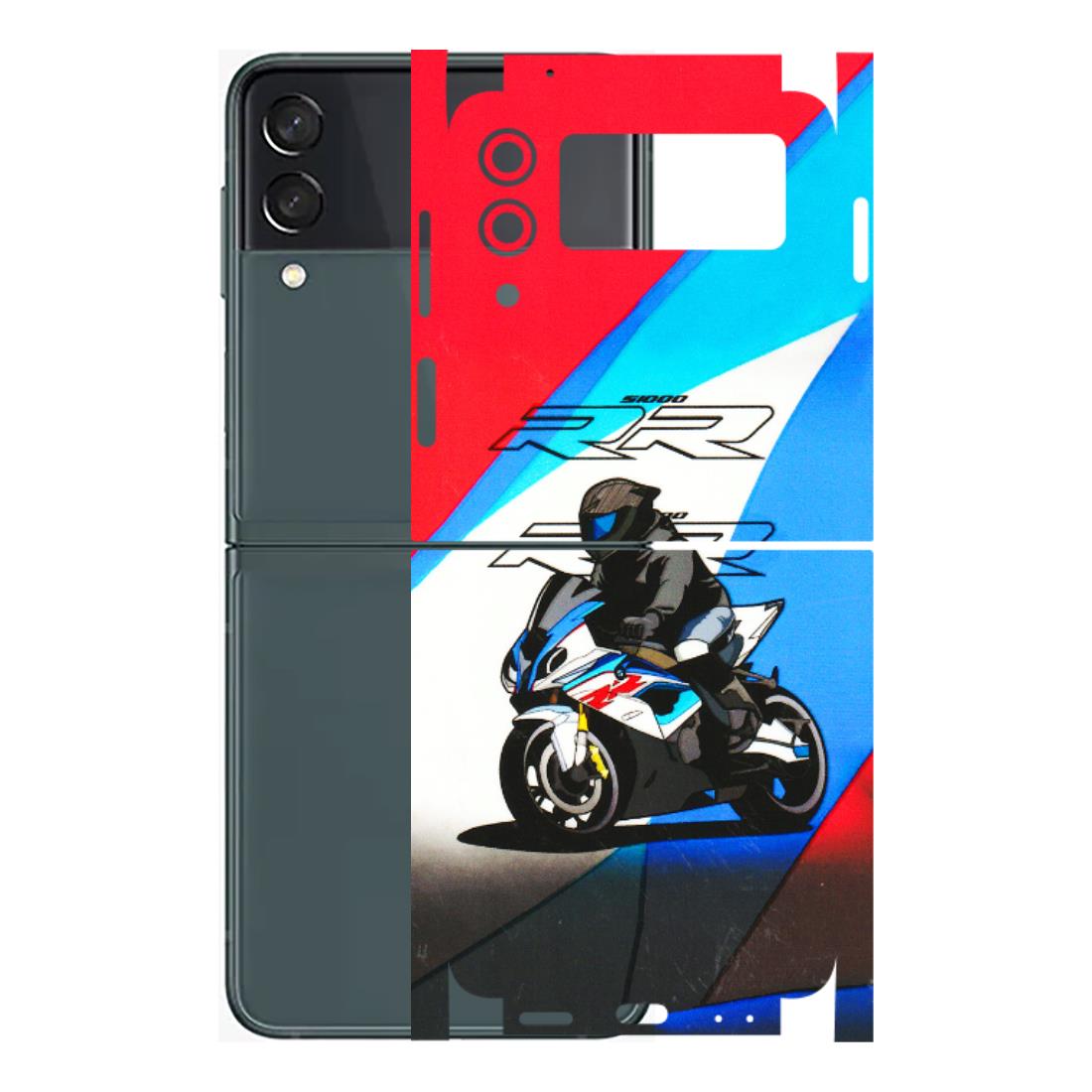 Samsung M/F/Note/Flip and C Phone Skins (All Models) - Bikers Love - 3D Embossed Finish (L-58) Samsung Galaxy Z Flip 3 (5G)