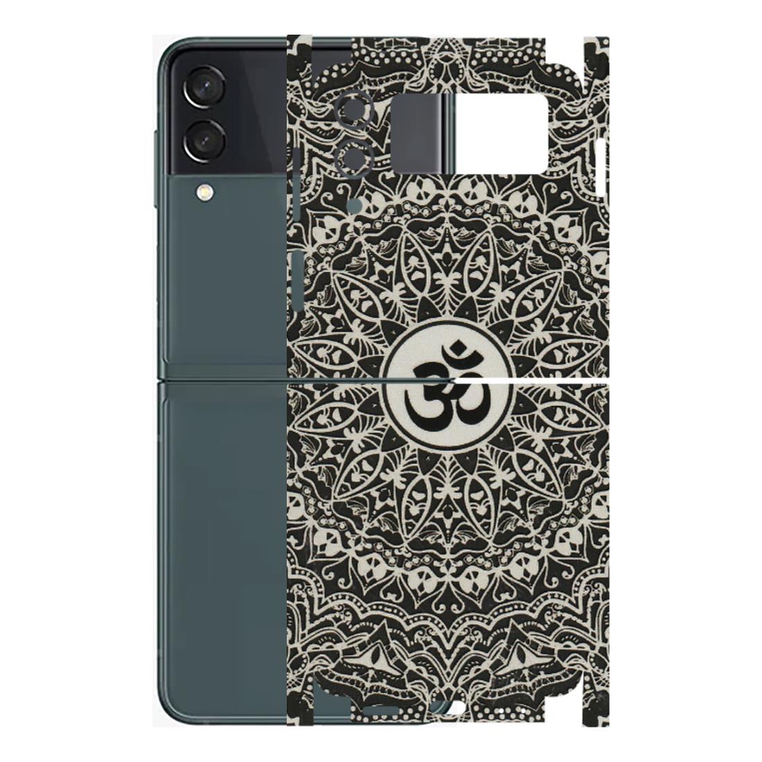 Samsung M/F/Note/Flip and C Phone Skins (All Models) - Aum Elegant Mandala - 3D Embossed Finish (L-62) Samsung Galaxy Z Flip 3 (5G)