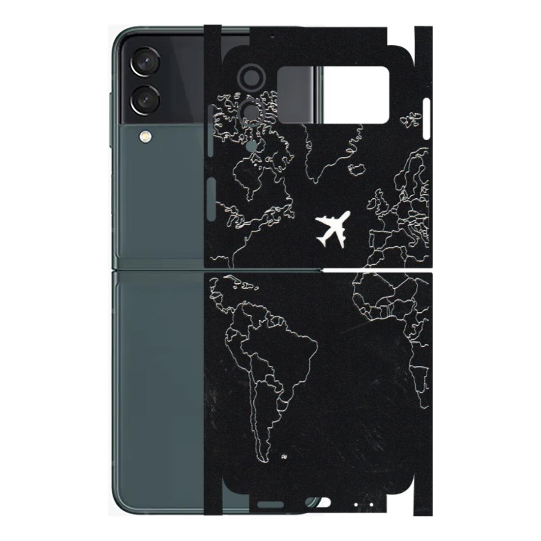 Samsung M/F/Note/Flip and C Phone Skins (All Models) - Never Ending Travel - 3D Embossed Finish (L-79) Samsung Galaxy Z Flip 3 (5G)