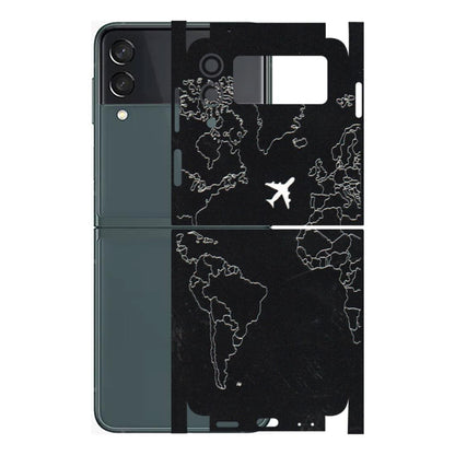 Samsung M/F/Note/Flip and C Phone Skins (All Models) - Never Ending Travel - 3D Embossed Finish (L-79) Samsung Galaxy Z Flip 3 (5G)