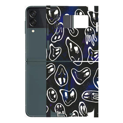 Samsung M/F/Note/Flip and C Phone Skins (All Models) - Distorted Smileys - 3D Embossed Finish (L-92) Samsung Galaxy Z Flip 3 (5G)