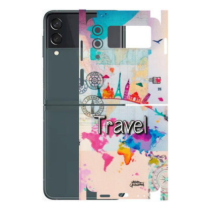 Samsung M/F/Note/Flip and C Phone Skins (All Models) - Travel The Wonders - Matte Finish (M-108) Samsung Galaxy Z Flip 3 (5G)