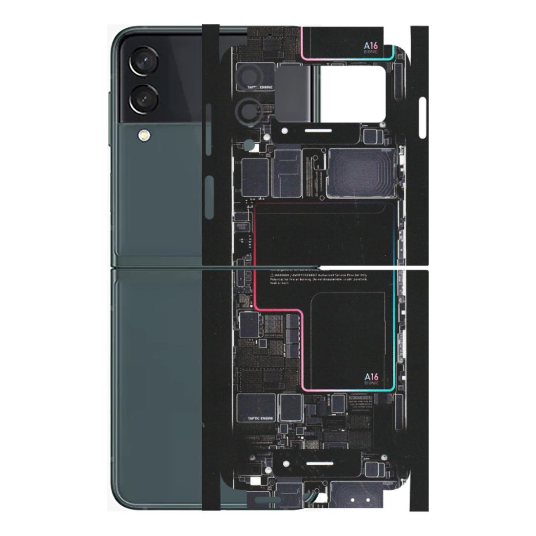 Samsung M/F/Note/Flip and C Phone Skins (All Models) - Motherboard Circuit Layout - Matte Finish (M-117) Samsung Galaxy Z Flip 3 (5G)