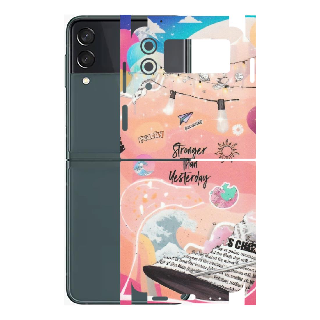 Samsung M/F/Note/Flip and C Phone Skins (All Models) - Stronger Then Yesterday - Matte Finish (M-128) Samsung Galaxy Z Flip 3 (5G)