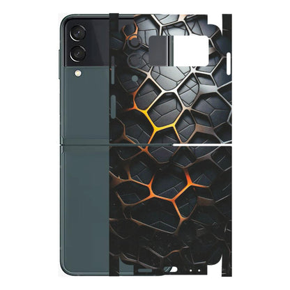 Samsung M/F/Note/Flip and C Phone Skins (All Models) - New Abstract Graphite Tiles - Matte Finish (M-130) Samsung Galaxy Z Flip 3 (5G)