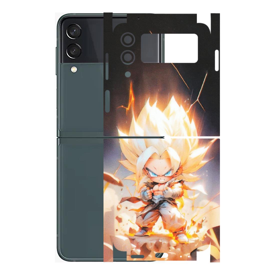 Samsung M/F/Note/Flip and C Phone Skins (All Models) - Goku Dragon Cute Anime - Matte Finish (M-131) Samsung Galaxy Z Flip 3 (5G)