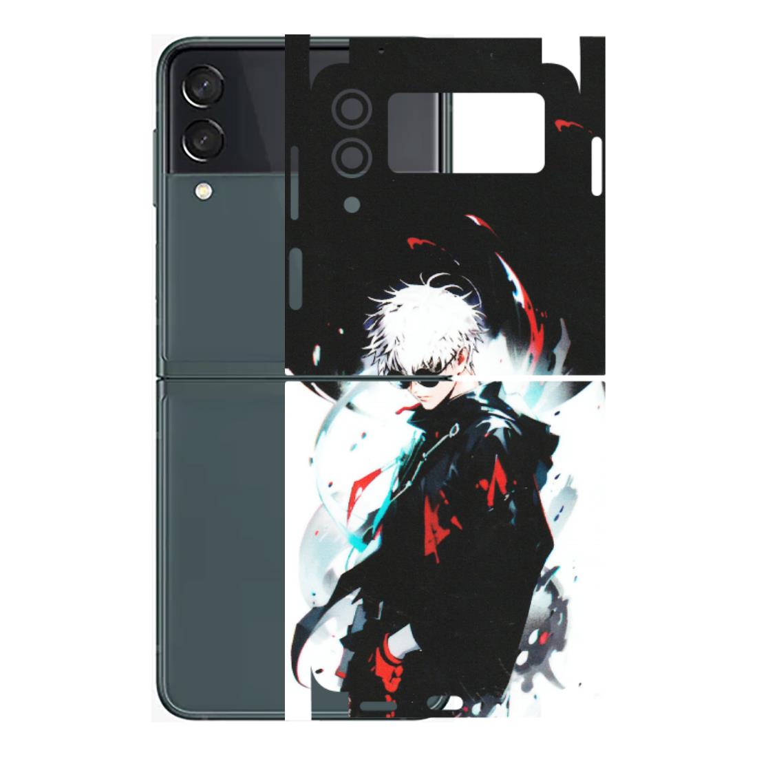 Samsung M/F/Note/Flip and C Phone Skins (All Models) - Gojo Powerful Charater Kaisen Anime - Matte Finish (M-144) Samsung Galaxy Z Flip 3 (5G)