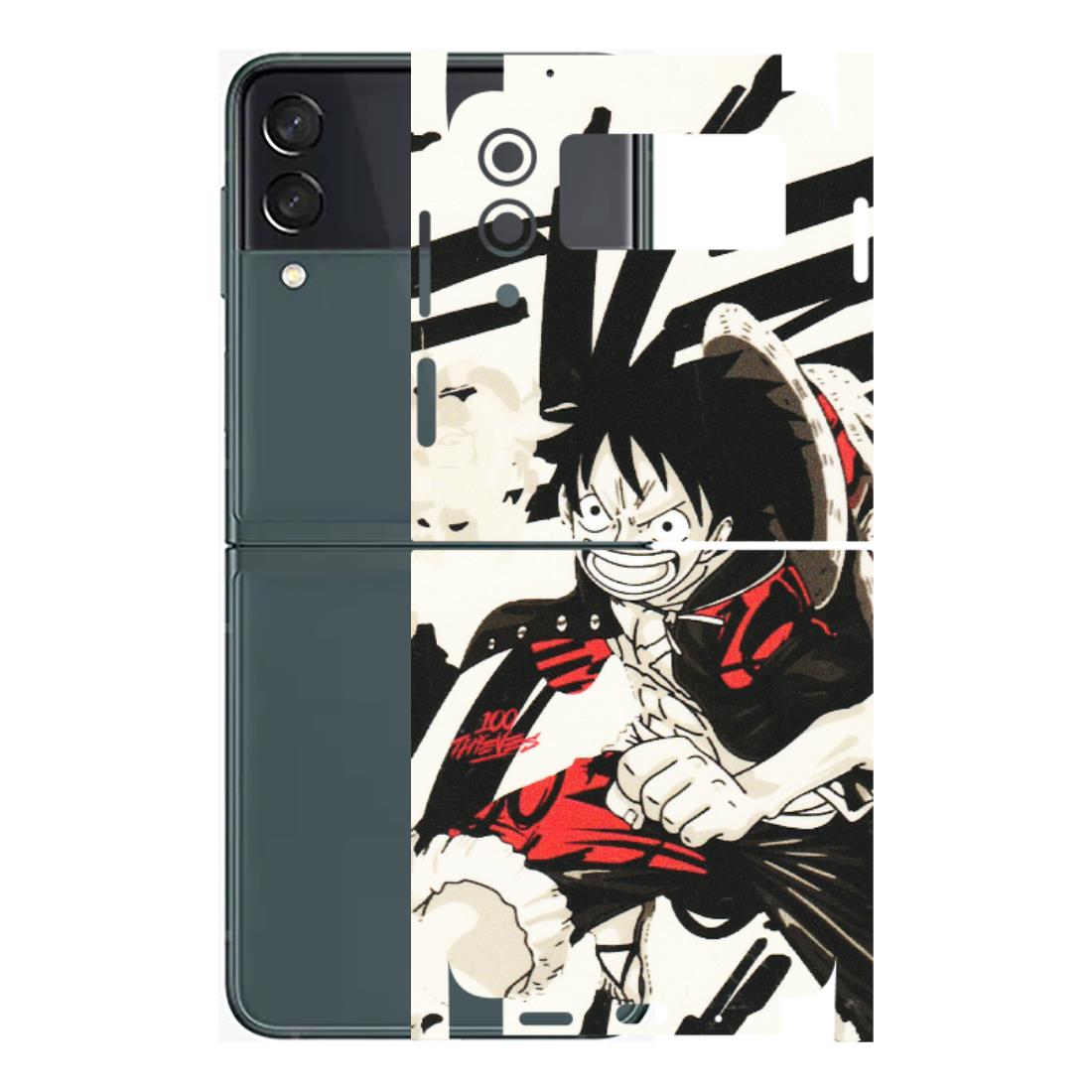 Samsung M/F/Note/Flip and C Phone Skins (All Models) - Monkey D.Luffy Manga Anime - Matte Finish (M-145) Samsung Galaxy Z Flip 3 (5G)